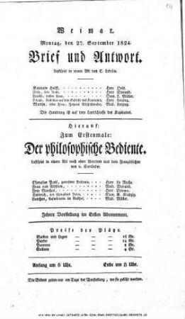 Brief und Antwort