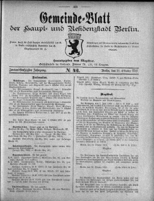 1911,43: No. 43, 22. Oktober 1911