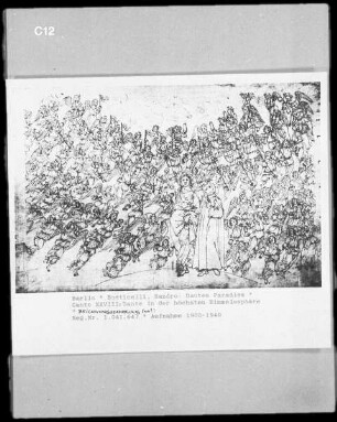 Dantes Paradies, Canto XXVIII: Dante in der höchsten Himmelssphäre