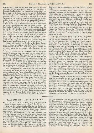 581-583 [Rezension] Theologisches Jahrbuch 1962