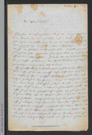 Brief von Louise Otto-Peters an August Peters