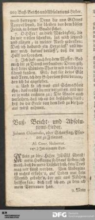Buß- Beicht- und Absolutions-Lieder.