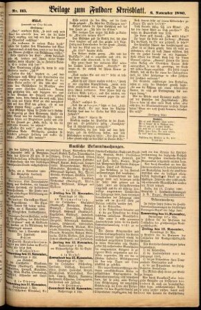 Zweite Ausgabe vom Samstag, den 06. November 1880.