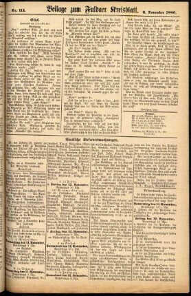 Zweite Ausgabe vom Samstag, den 06. November 1880.