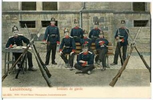 Luxemburg. Soldats de garde