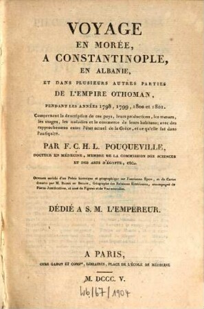 Voyage en Morée, en Constantinople, en Albanie et dans plusieurs autres parties de l'empire othoman : pendant les années 1798 - 1801, T. 2