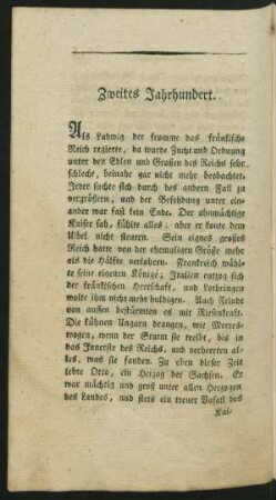 Zweites Jahrhundert