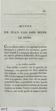 Oeuvre de Jean van der Meer le jeune