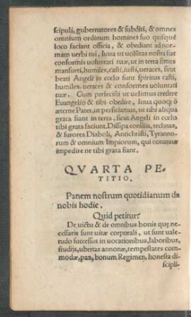 Quarta Petitio.