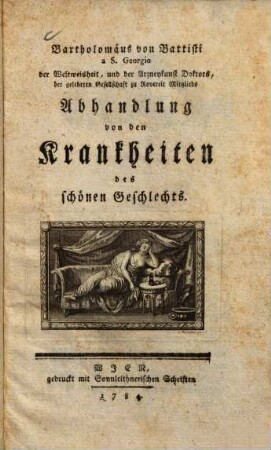 Abhandlung von den Krankheiten des schönen Geschlechtes