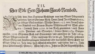 [Johann Jacob Rembold; Iohannes Iacobvs Remboldvs.]