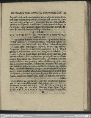 §. XLII. Quo Pertinet V. Gr. Praetensa Immunitas A Collectis