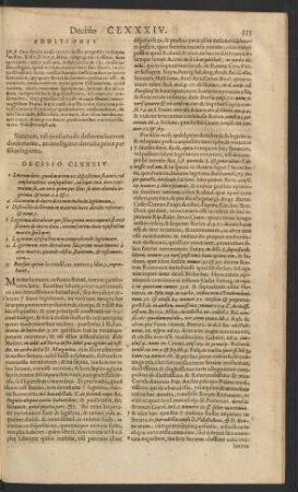 Decisio CLXXXIV.