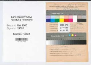 Entnazifizierung Robert Mueller, geb. 17.03.1895 (Matrose)