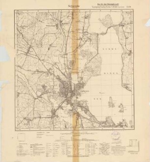 2334 Schwerin in Mecklenburg, Topographische Karte 1:25000 (4cm - Karte)