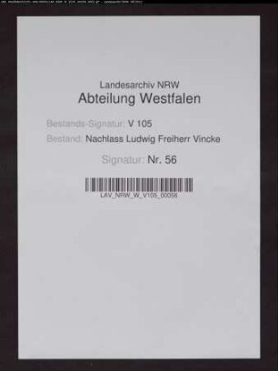 6 Briefe des Sohnes Friedrich Vincke