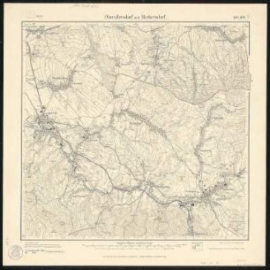 Meßtischblatt 108.109 : Oberullersdorf und Markersdorf, 1921 : Oberullersdorf und Markersdorf. - Aufgen. 1903, hrsg. 1919, einz. Nachtr. 1921. - 1:25000. - Leipzig, 1921. - 1 Kt.