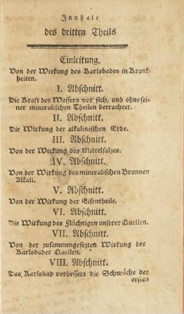 Innhalt des dritten Theils