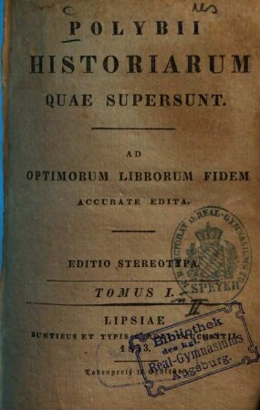 Historiarum quae supersunt : ad optimorum librorum fidem accurate edita, 1