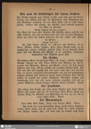 Wie man die Einfältigen soll lehren, beichten