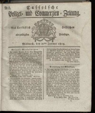 Nr. 6, Mittwoch, den 20sten Januar 1819