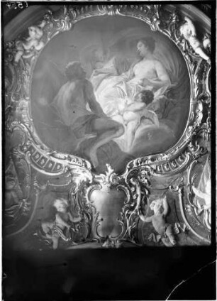 Karlsruhe Schloss 1. Obergeschoss - Corps de Logis - Marmorsaal Westwand -südliche Supraporte Gemälde von Joseph Melling (1759-1760)