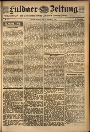 Zweite Ausgabe vom Samstag, den 12. November 1898.