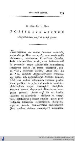 Possidius Zitter.