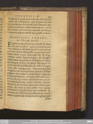 [VII.] Dionysius Presbyter Polycarpo pontifici.