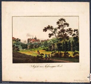 Stadtansicht von Meißen von Nordwesten