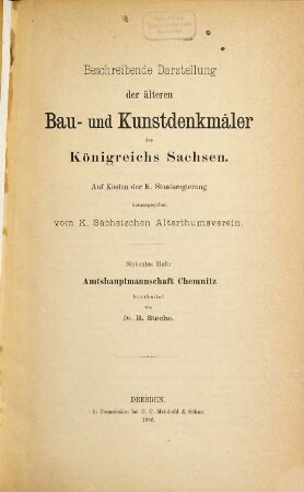 Beschreibende Darstellung der älteren Bau- und Kunstdenkmäler des Königreichs Sachsen. 7, Amtshauptmannschaft Chemnitz