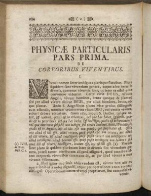 Physicæ Particularis Pars [Secunda].