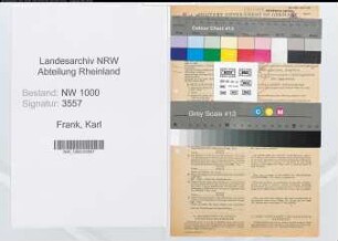 Entnazifizierung Karl Frank, geb. 27.02.1896 (Statiker)
