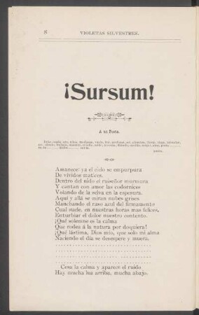¡Sursum! : A un poeta.