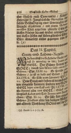 Das II. Capitel. Creutz- und Leidens-Regeln.