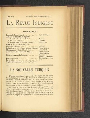 La Nouvelle Turquie.