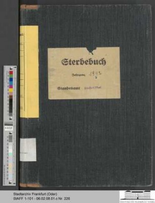 Sterberegister Stadt Frankfurt (Oder) 1942, Urkunde 1-395