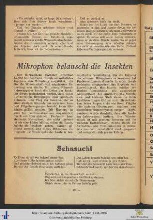 Sehnsucht.