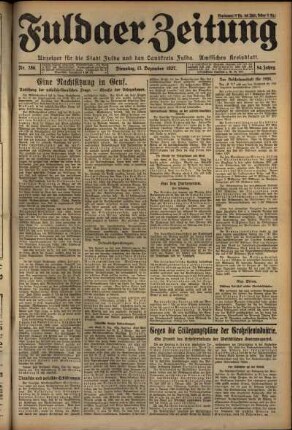 Ausgabe vom Dienstag, den 13. Dezember 1927.