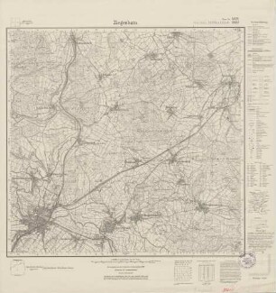 5021 (alte Nr.: 2922) Ziegenhain, Meßtischblatt (4cm - Karte)