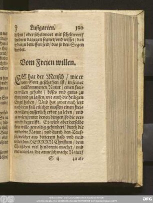 Vom Freien willen.