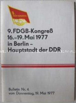 Dokumentation zum 9. FDGB-Kongreß