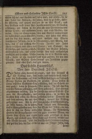 Das sechste Hauptstück. Von dem Begräbniß Jesu.