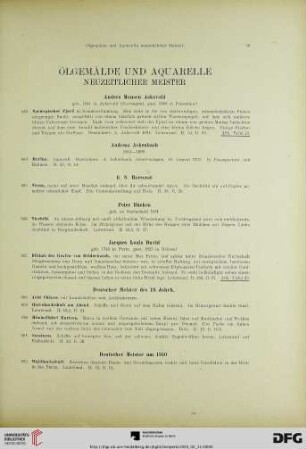 Ölgemälde und Aquarelle neuzeitlicher Meister (Nr. 683-719)