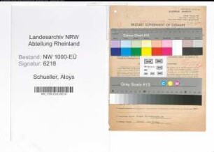 Entnazifizierung Aloys Schueller, geb. 01.04.1897 (Schneider)