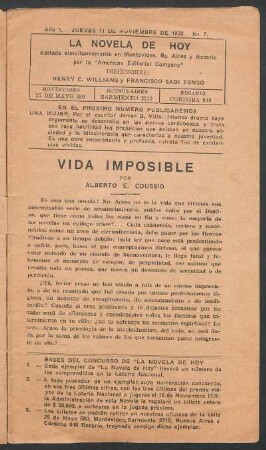 1920000700: Vida imposible