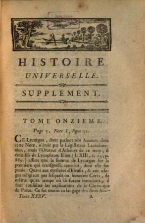 Histoire Universelle, Depuis Le Commencement Du Monde Jusqu'a Présent, 35. Contenant la suite des Notes sur l'Histoire Universelle; des Observations sur l'Histoire d'Egypte et sur la durée de l'Empire Persan; une explication de l'Histoire de Scythie, et l'Histoire des Rois et des Tyrans de Syracuse, jusqu'à l'arrivée de Pyrrhus en Epire, d'après les medailles