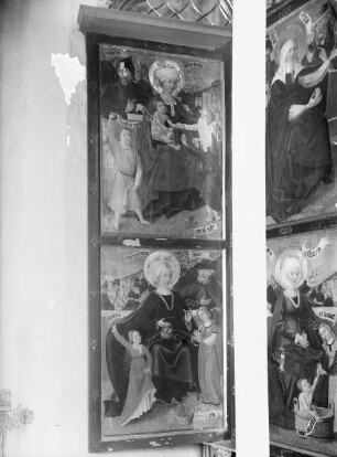 Annenaltar — Linker Standflügel, Bild oben: Familie der Maria Cleophe