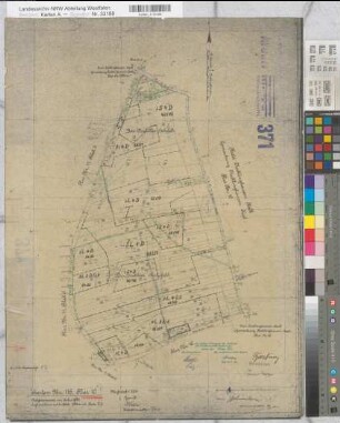 Recklinghausen (Recklinghausen), Flurbereinigung Hochlar, Schätzungsurkarte Herten Flur 10