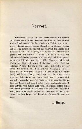 Genealogie der Herren und Grafen von Velbrüggen